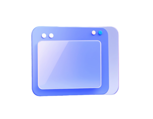 3D Glassmorphic Marketing Presentation Icon