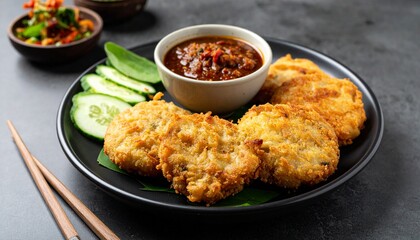 Fototapeta premium Pempek Palembang Fish Cake. Traditional Indonesian Food