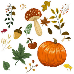 seamless pattern with autumn leaves