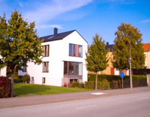 Naklejka premium Suburban homes in autumn