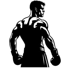 Silueta de un boxeador