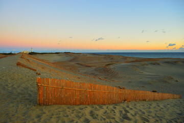 中田島砂丘　夕景　静岡県浜松市