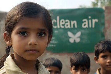 Children learning about clean air they ve never experienced