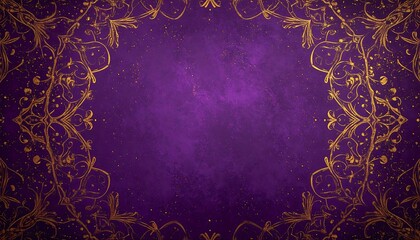 Ornate purple background with gold trim (1)