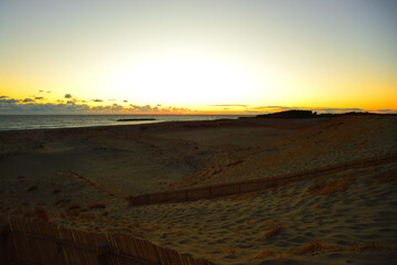 中田島砂丘　夕景　静岡県浜松市