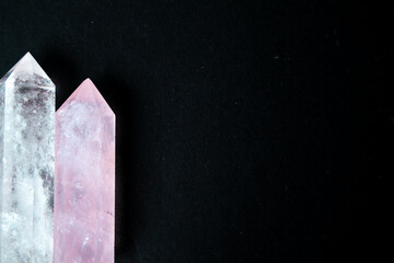 Natural crystals on Black Surface