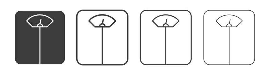 Scale icons set vectors graphic designs