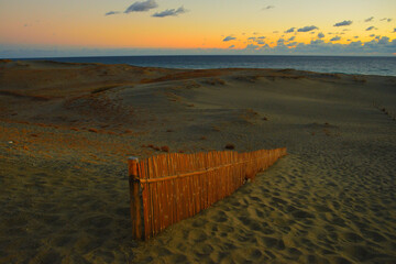 中田島砂丘　夕景　静岡県浜松市