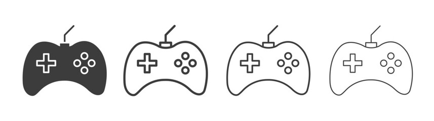 Gamepad icons set vectors graphic designs © Recoonde
