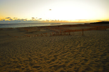 中田島砂丘　夕景　静岡県浜松市