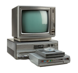 Vintage computer system with CRT monitor