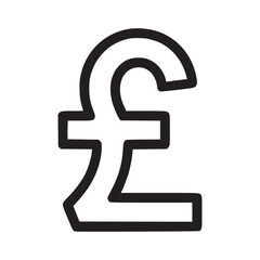Vector art of pound symbol icon minimalist design of the british currency sign simple vector illustration of the pound sign for financial and economic concepts
