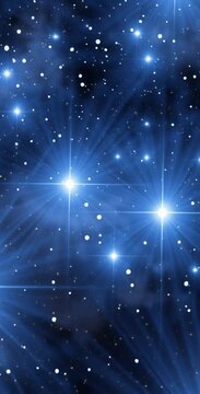 Pleiades star cluster in the evening sky - astronomy concept with sparkling stars