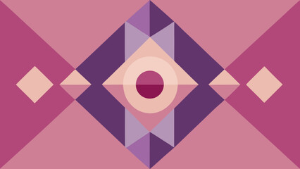 Abstract Geometric Diamond Shape With Pink Purple And Peach Tones background blue