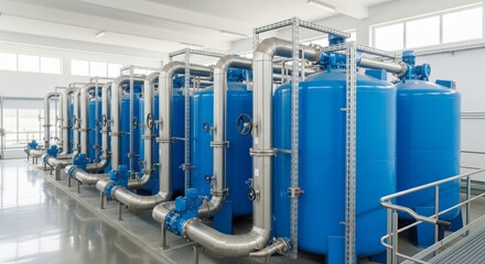 Industrial Water Treatment Facility Equipment.