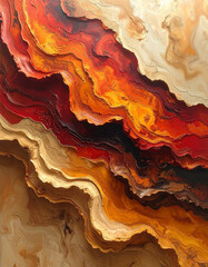 Spicy Neutral Abstract Pattern Art