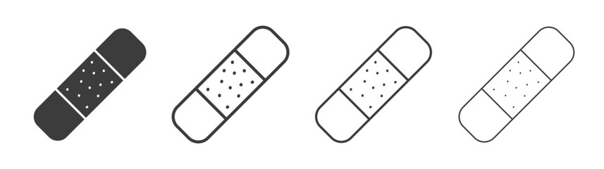 Band aid icons set vectors graphic designs