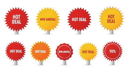 Discount Tags Vector Illustration Marketing and Promotion Labels Banners AI EPS PNG