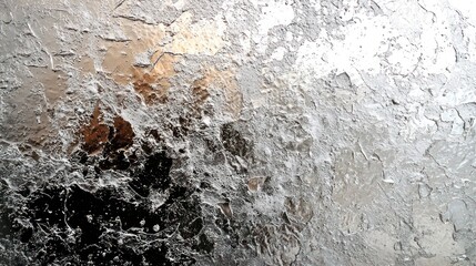 Textured, reflective surface with varied silver and brown tones