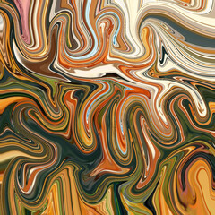 Abstract swirl art in earthy brown, orange, and green tones. Perfect modern background design with fluid texture, abstract art, and unique pattern.