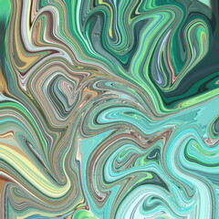 Abstract marble swirl in green, teal, and earthy tones, fluid patterns perfect for digital art, fashion, and backgrounds.