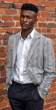 Gen Z model wearing modern sports coat with suit