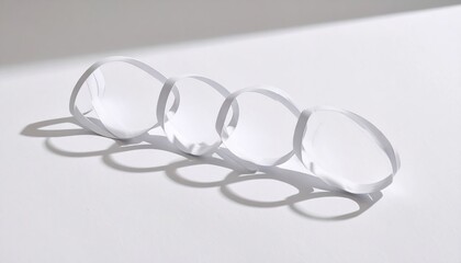 Abstract White Paper Zigzag Strips on Light Background