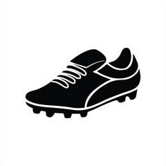 Black Soccer Cleat Graphic Icon