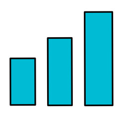 Bar Chart Growth Blue Icon – Business Statistics Vector