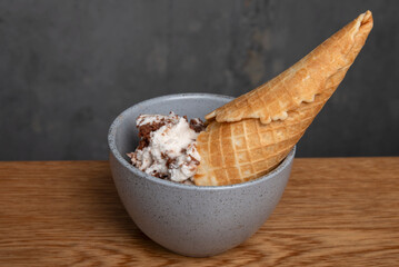 ice cream with chocolate