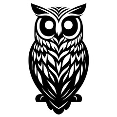 silueta de búho misterioso