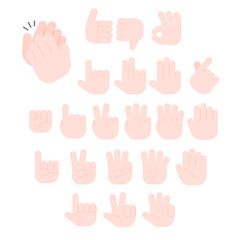 Obraz premium Simple Hand Gesture Symbols Collection