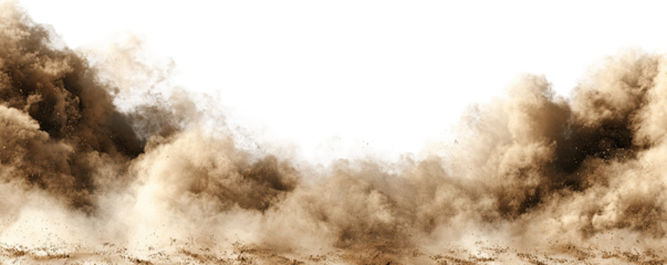 Powerful dust cloud erupts