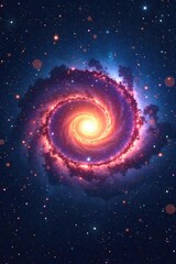 Spiral Galaxy in Cosmic Sea A Stunning Vista of Celestial Beauty and Vastness, Perfect for Space Exploration, Astronomy, and Science Visuals