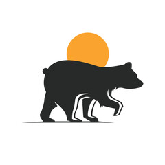 bear animal vector abstract logo modern style