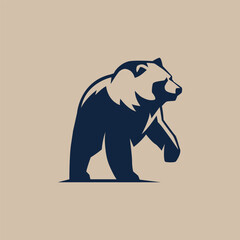 bear animal vector abstract logo modern style
