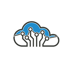 cloud digital abstract logo modern style