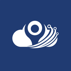 cloud digital abstract logo modern style