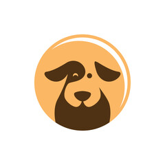 dog animal abstract logo modern style