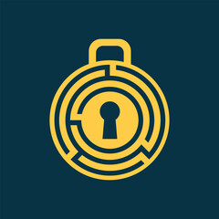 labyrinth abstract logo modern style