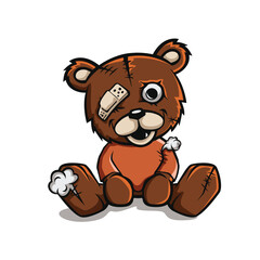 Obraz premium teddy bear abstract logo modern style