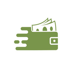 wallet vector abstract logo modern style