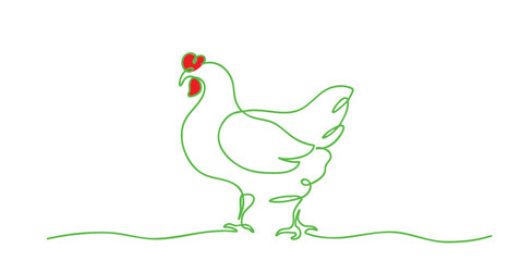 Line art chicken