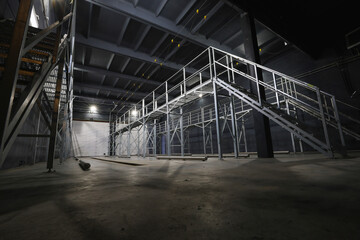 Large modern storehouse with some goods