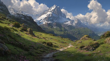 Fototapeta premium Mountain landscape scenic view