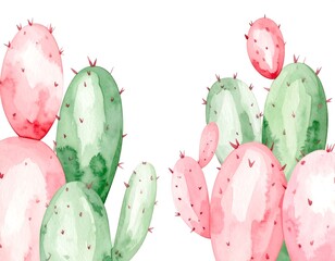 Watercolor cactus illustration