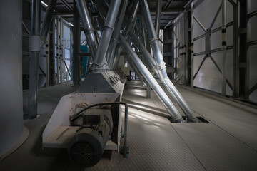 Industrial metal structure in a factory