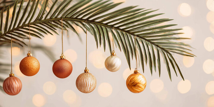 Bokeh Palm Tree Ordaments - Powered by Adobe