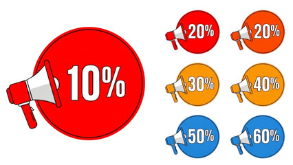 Discount Tags Vector Illustration Marketing and Promotion Labels Banners AI EPS PNG