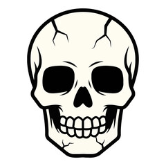 Obraz premium Skull Graphic Illustration for Halloween or Gothic Theme Design